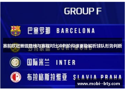 赛前欧冠晋级路线与赛程对比冲刺阶段谁更稳解析球队形势判断